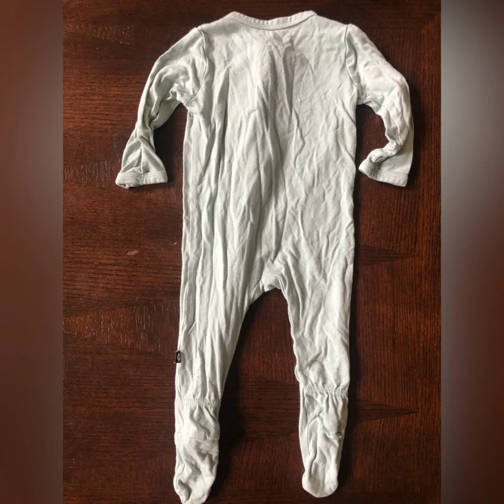 Kyte Baby Sage Green Zip Up Footie Pajama onesie Sz 3-6 mo